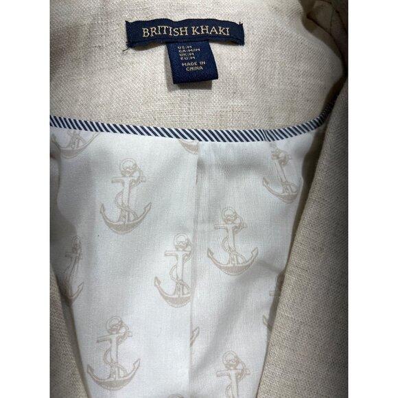 British Khaki Authentic Vintage Women's M Creme Blazer - Picture 10 of 10